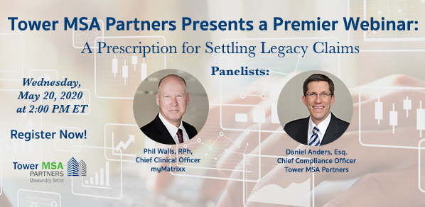 Banner for webinar on A Prescription for Settling Legacy Claims