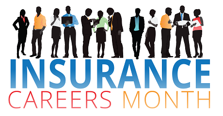 Logo - Insurance Careers Month - illustration of silhouetted people