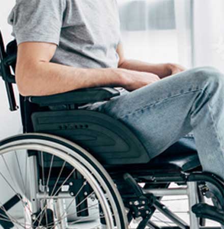 man in wheelchair after Social Security verified entitlement