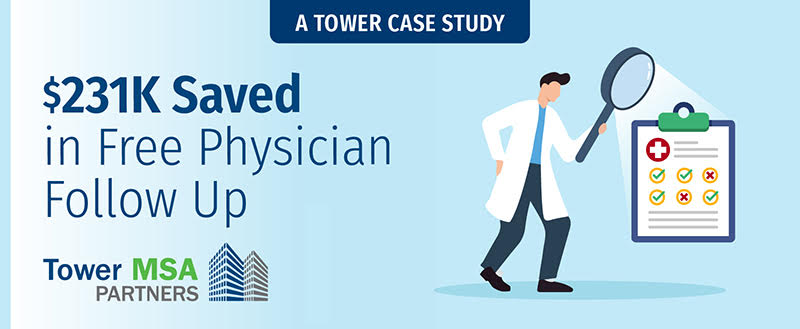 Image of Tower MSA Partners Why Case Studies Matter series, Blog 6 $231K in Savings from Free Physicians Follow-Up.